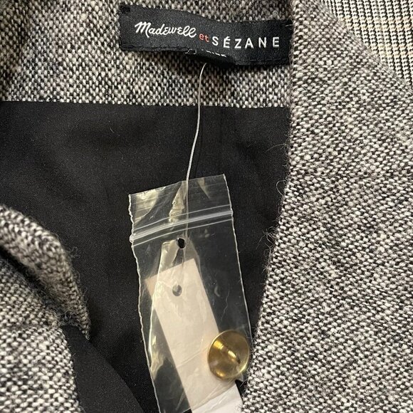 Last Chance! New Madewell x Sézane Léonie Wool Blend Mini Skirt Grey 0, XS fit - Picture 6 of 9